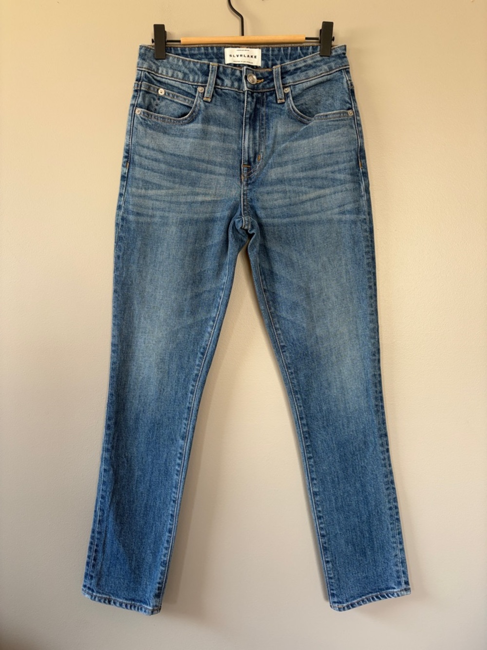 SLVRLAKE Lou Lou Jeans Size 25 California‎ Wash Blue Slim Straight Leg